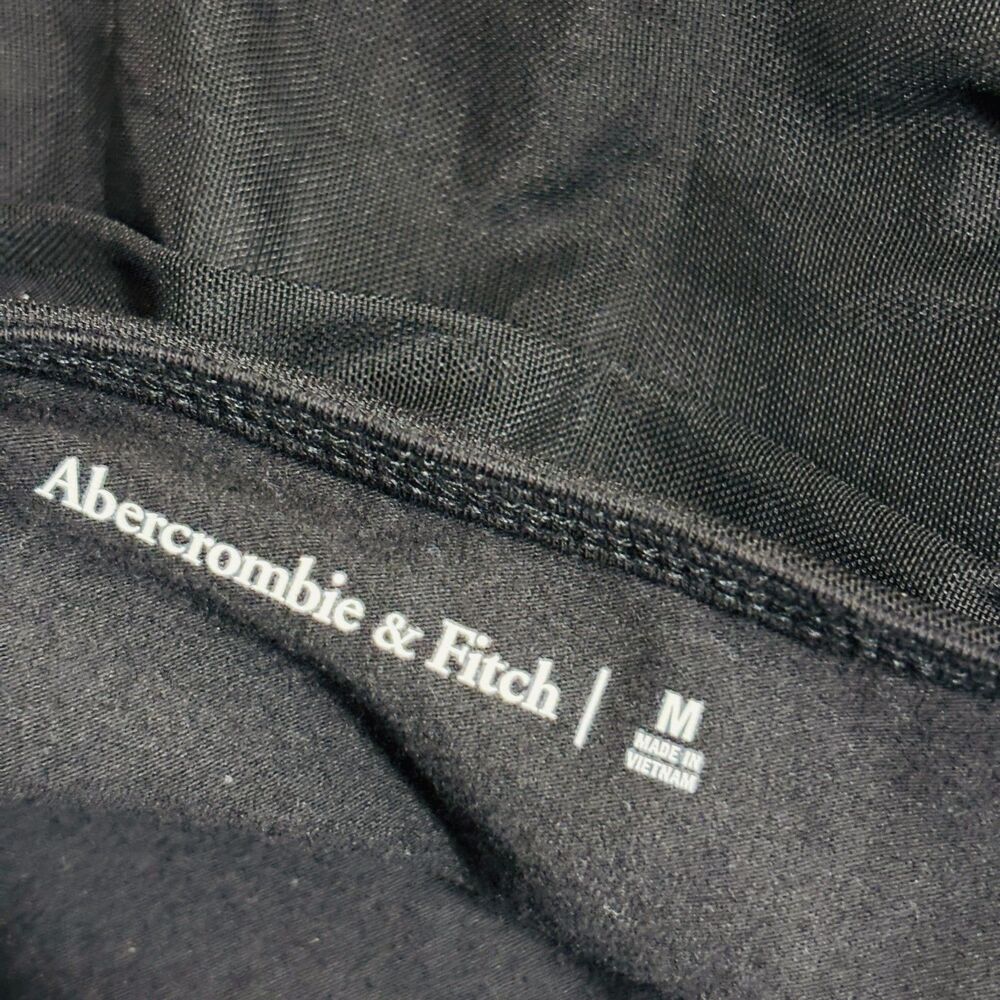 Abercrombie & Fitch Black Ruched Bodysuit Sz M Dbl Spaghetti Straps - Picture 7 of 8